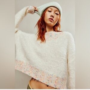 Free People cropped sweater, size large, NWT